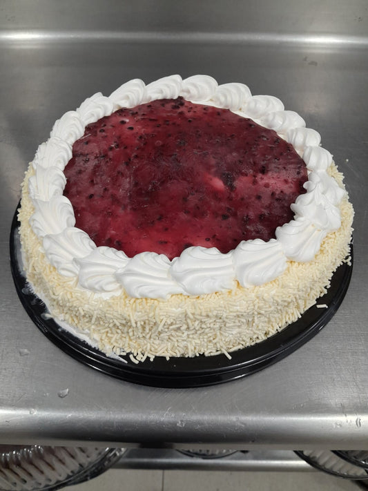 PASTEL DELICIA QUESO ZARZAMORA 10"